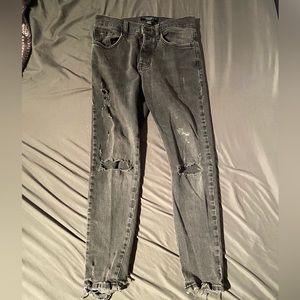 Black Ripped Jeans from forever 21